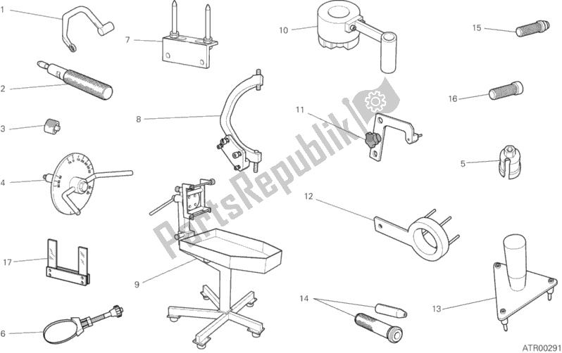 All parts for the 001 - Workshop Service Tools of the Ducati Diavel Cromo Brasil 1200 2013